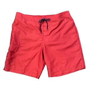 Chaps Men’s Swim Trunks Board Shorts Drawcord Waist  Size XXL Red